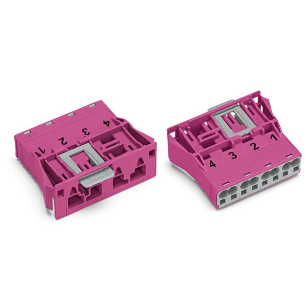 Snap-in plug 4-pole Cod. B pink image 1