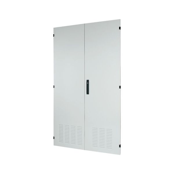 Section wide door, ventilated, HxW=2000x1100mm, double-winged, IP42, grey image 6