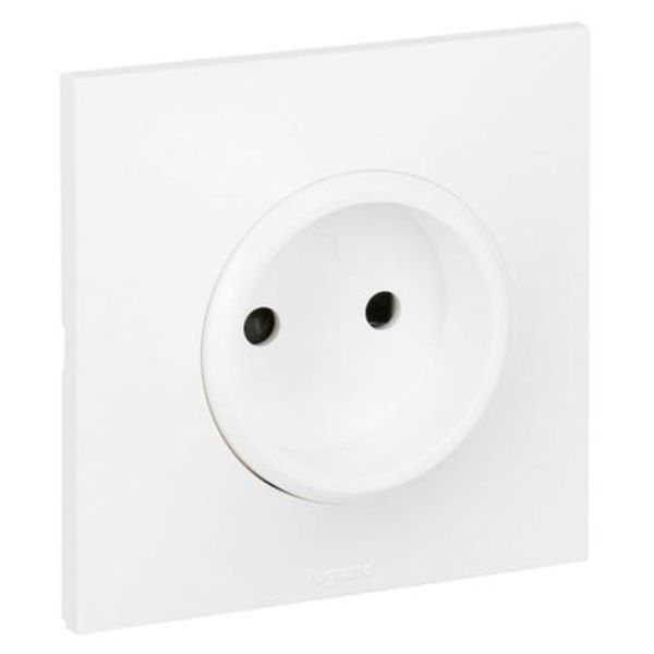 Neptune White 2-Pole Groundless Socket 16A image 1