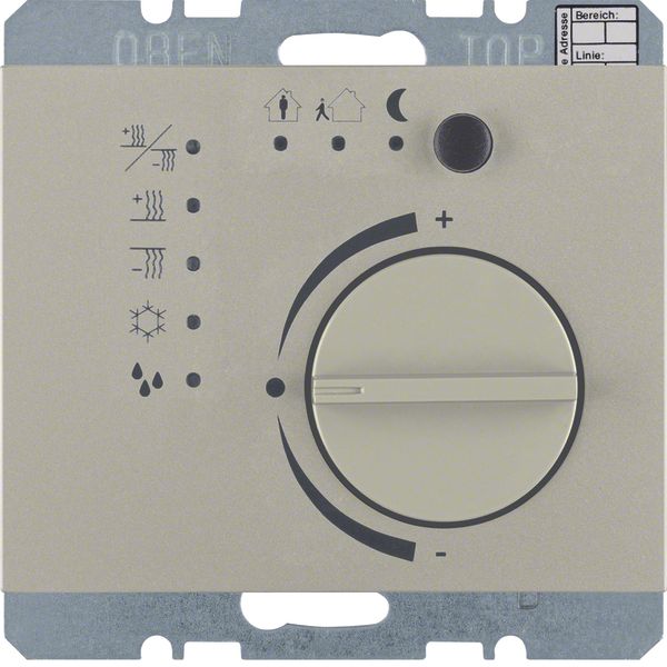 Thermostat with push-button interface, K.5, stainless steel, lacquered image 1