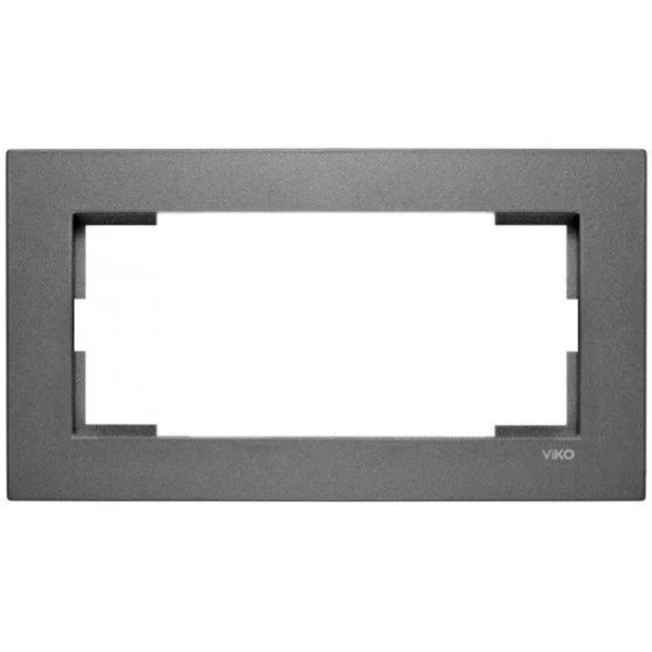 Novella Accessory Dark Grey Two Gang Flush Mounted Frame image 1