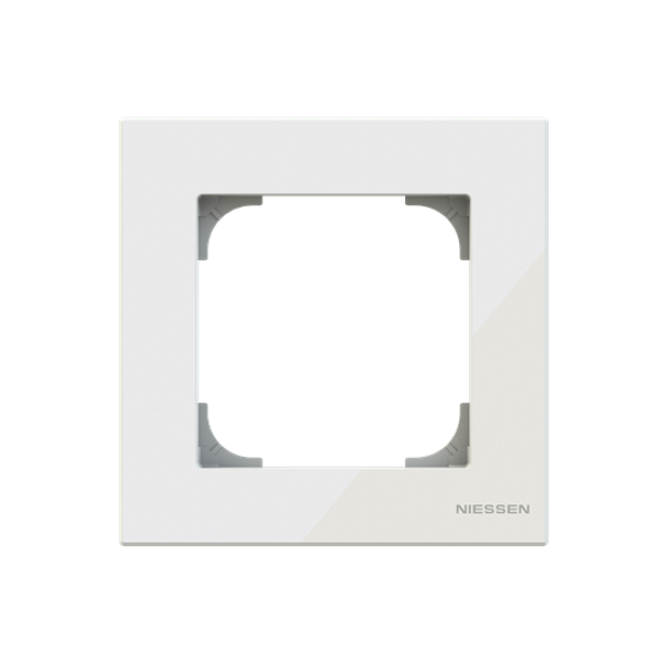 8571 CB Frame 1-gang - White Glass 1gang White - Sky Niessen image 1