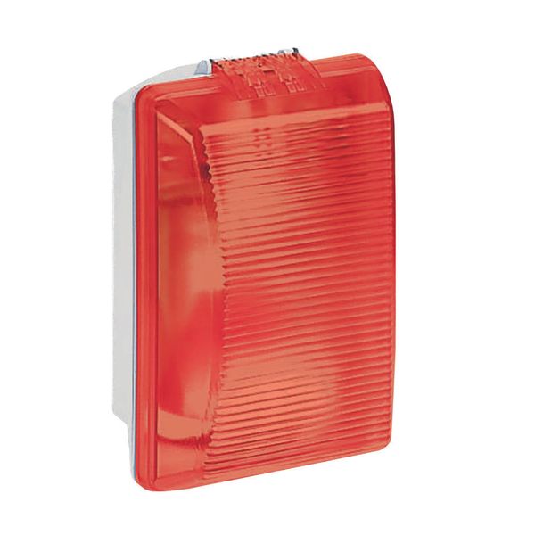 Bulkhead light Plexo - IP 54 - IK 08 - rectangular - 75 W incandescent - red image 1