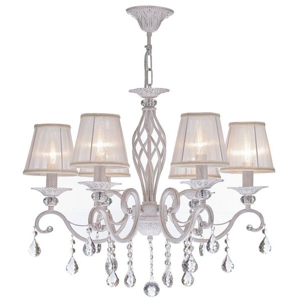 Elegant Grace Chandelier White with Gold image 1