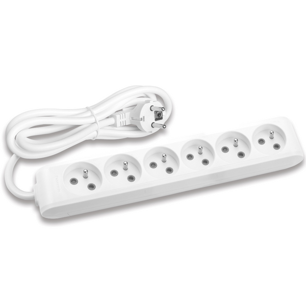 X-tendia White Six Gang Socket Earth Cable UP(Screw Connection)P image 1