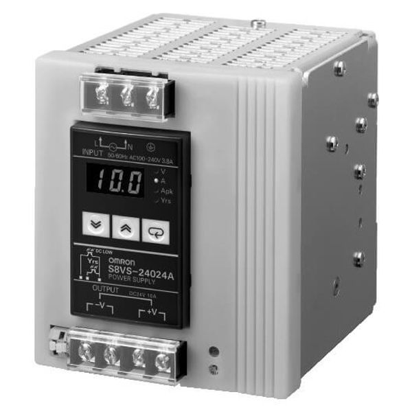 Power supply, 240W, 100/240 VAC input, 24VDC 10A output, DIN rail moun image 1