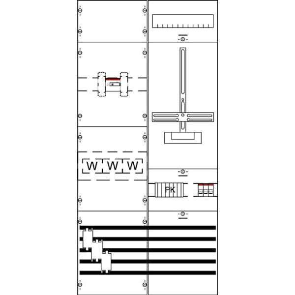 KA4261 Measurement and metering transformer board, Field width: 2, Rows: 0, 1050 mm x 500 mm x 160 mm, IP2XC image 5