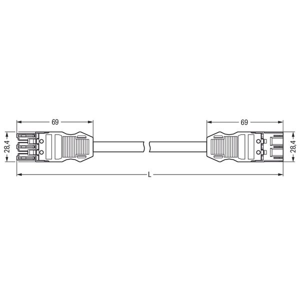 pre-assembled interconnecting cable;Eca;Socket/plug;black image 4