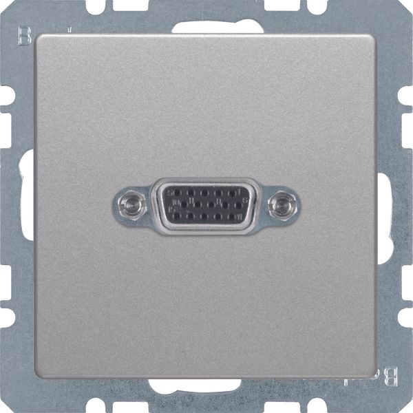 VGA socket outlet with screw-in lift terminals, Q.1/Q.3, alu velvety,  image 1