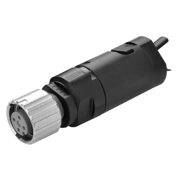 Field assembly connector, Smartclick M12 straight socket (female), 4-p image 1