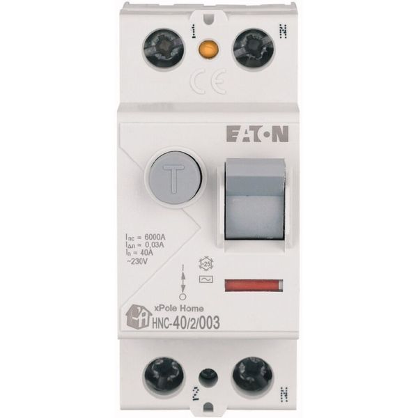 Residual current circuit breaker (RCCB), 40A, 2p, 30mA, type AC image 1