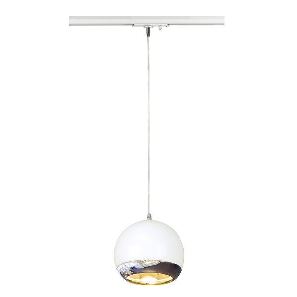 LIGHT EYE pendant, white/chrome, GU10, max. 75W incl Adaptor image 1