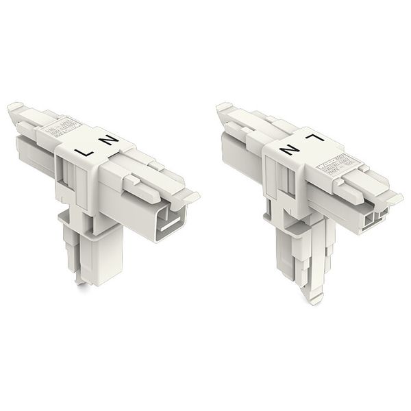 T-distribution connector 2-pole Cod. A white image 2