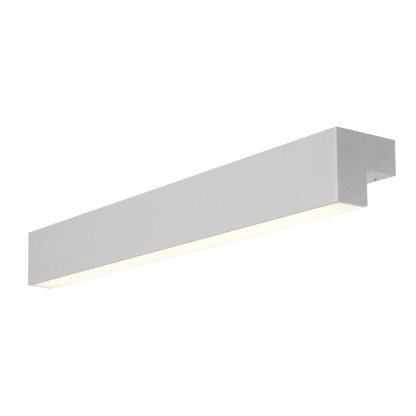 L-LINE 60 LED,wall & ceiling light,IP44,3000K,820lm,silver image 1