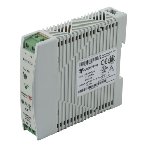 POWER SUPPLY 30W 24VDC DIN RAIL MOUNTING SCREW image 2