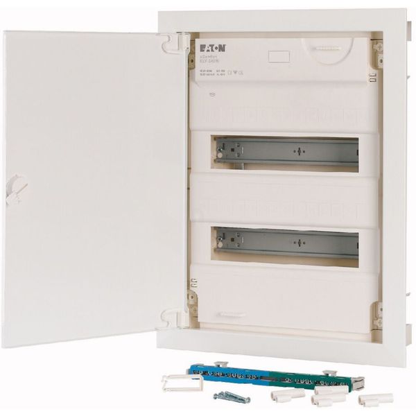 Hollow wall compact distribution board, 2-rows, flush sheet steel door image 12