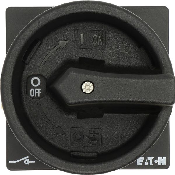 Main switch, T3, 32 A, rear mounting, 4 contact unit(s), 8-pole, STOP function, With black rotary handle and locking ring, Lockable in the 0 (Off) pos image 3