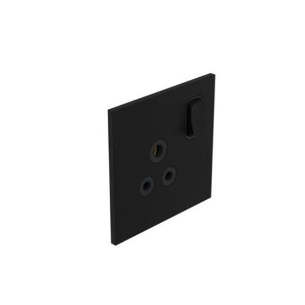 Art d'Arnould - 1 gang BS socket outlet 5A single pole switched Epure - Matt Black image 1