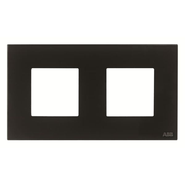 N2272 CN Frame 2-gang / 2+2-modules - Noble - Black Glass image 1