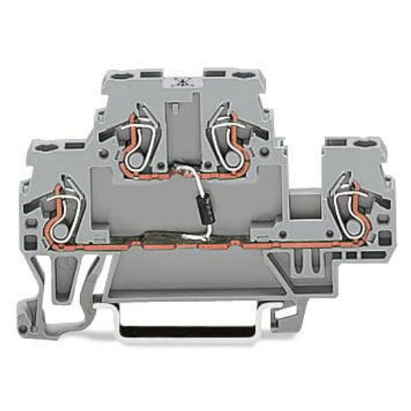 870-540/281-669 Component terminal block; double-deck; for DIN-rail 35 x 15 and 35 x 7.5 image 1