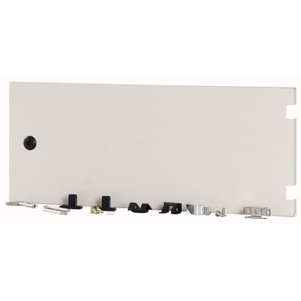 Section wide door, closed, HxW=250x600mm, IP55, grey image 1