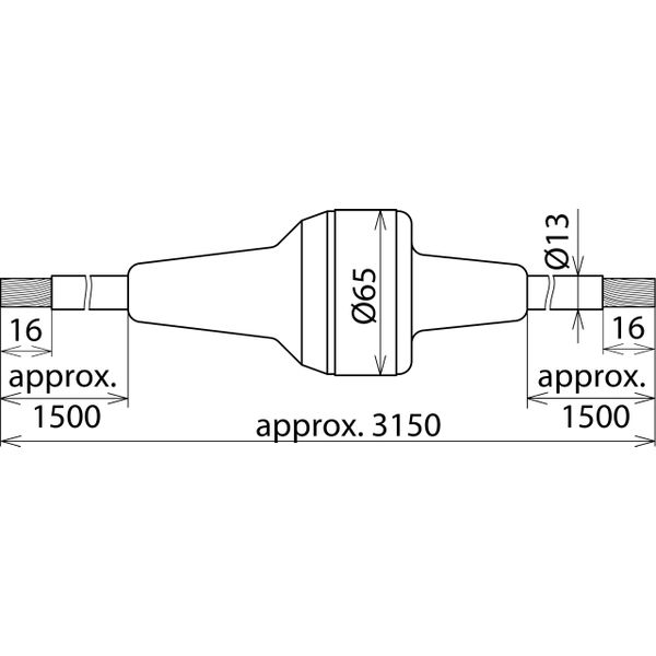 Isolating spark gap for Ex area w. 2 connecting cables 25mm²  L 1500 m image 2