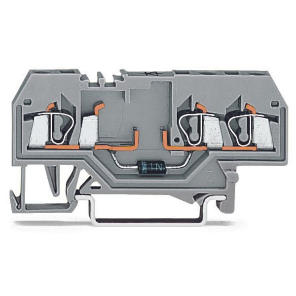 Component terminal block 3-conductor with diode 1N4007 gray image 1