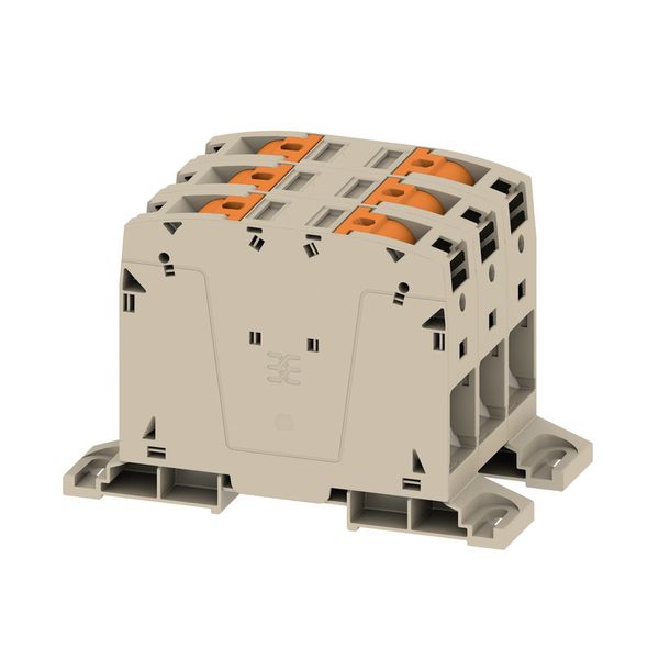 Feed-through terminal block, PUSH IN, 95 mm², 1000 V, 232 A image 1