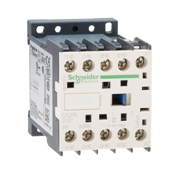 TeSys K control relay, 3NO/1NC, 690V, 24V AC coil,standard image 1