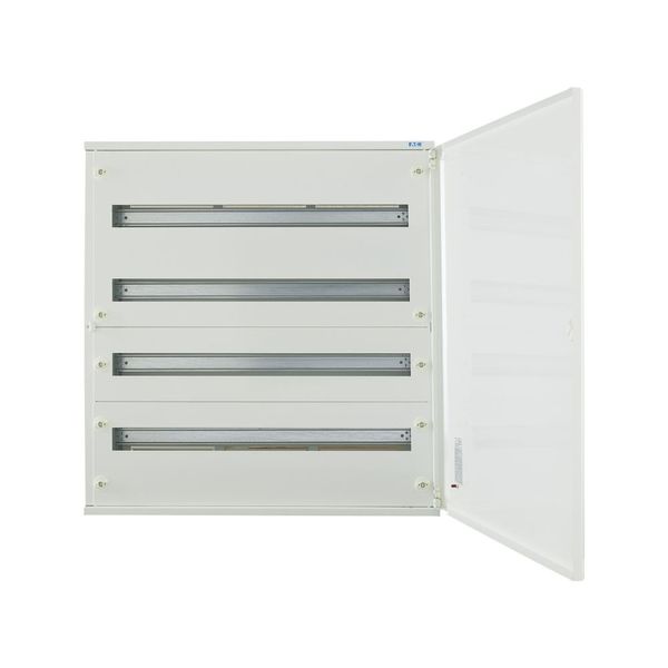 Complete surface-mounted flat distribution board, white, 33 SU per row, 4 rows, type C image 8