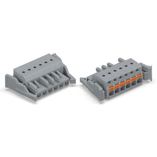 2231-116/037-000 1-conductor female connector; push-button; Push-in CAGE CLAMP® image 1