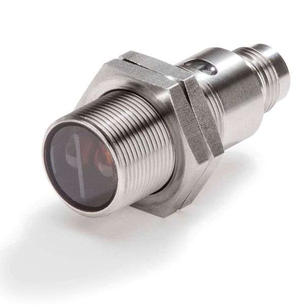 Photoelectric sensor, M18 threaded barrel, stainless steel, red LED, r image 3