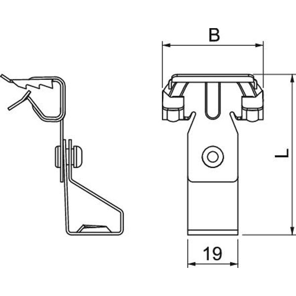 BCTR 8-14 M6 Beam clamp with threaded rod M6 8-14mm image 2