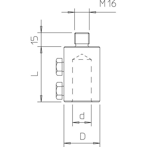 101 A-M16 Connection piece  M16 image 2