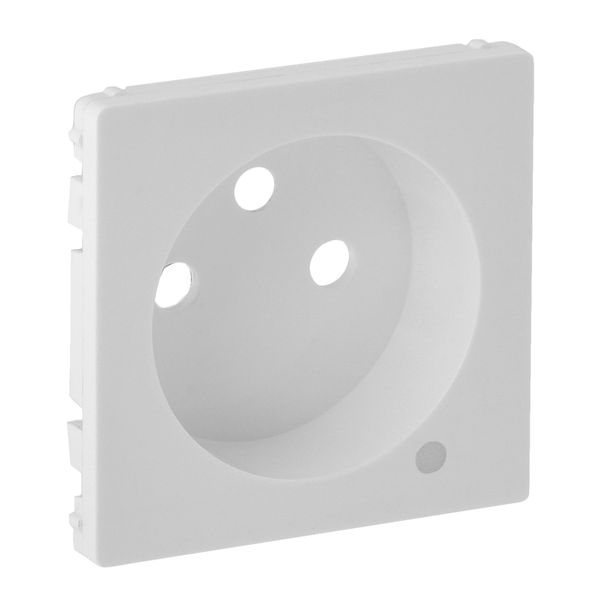 Cover plate Valena Life - 2P+E socket - French std - with indicator - white image 1