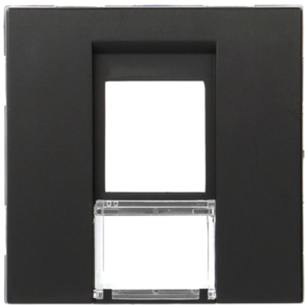 Systo 2M, Plate RJ45 for keystone, Black image 1
