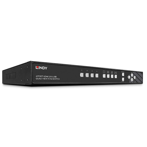 4 Port HDMI 4K Quad View KVM Switch Pro Full Control of 4 HDMI & USB sources from a 4K console image 1