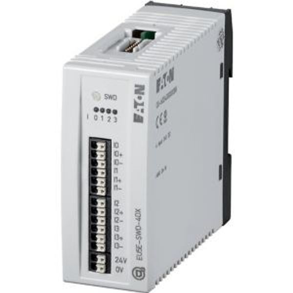SWD input card, 24 V DC, 4 digital inputs with 24 V power supply, 0.5A, 3 conductor connection image 4
