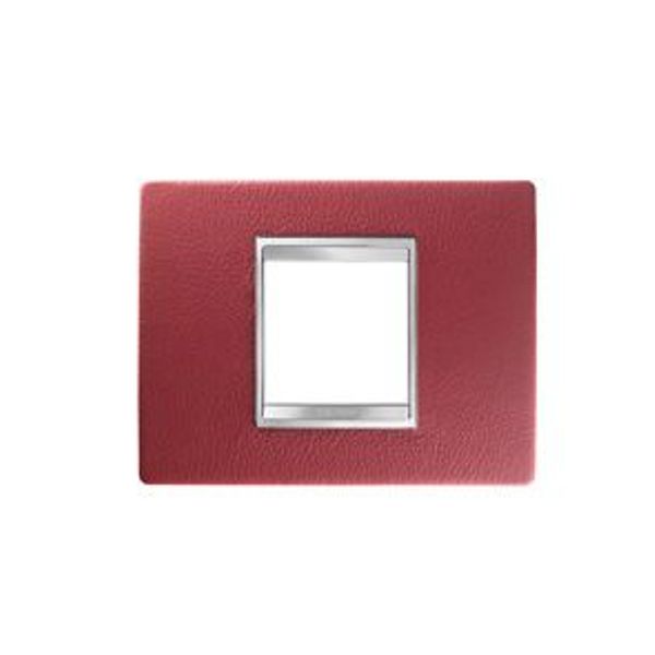 LUX PLATE 2-GANG RUBY LEATHER GW16202PR image 1