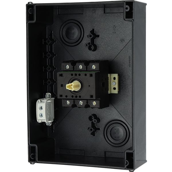 On-Off switch, P3, 100 A, surface mounting, 3 pole, with black thumb grip and front plate image 28