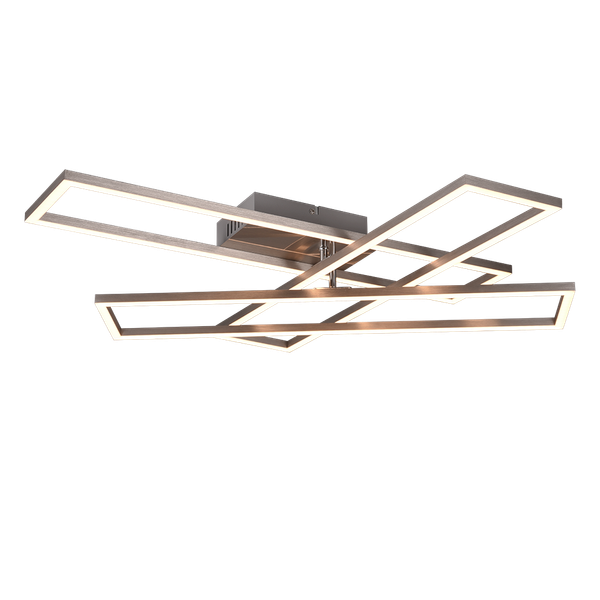 Corso LED ceiling lamp brushed steel image 1