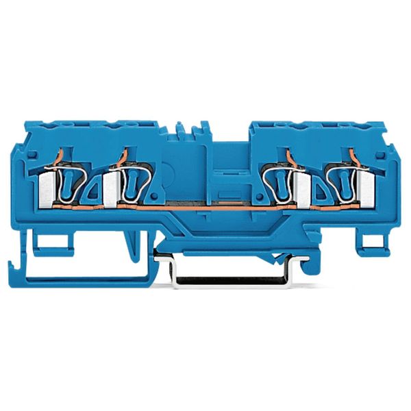 4-conductor through terminal block 4 mm² with test port blue image 3