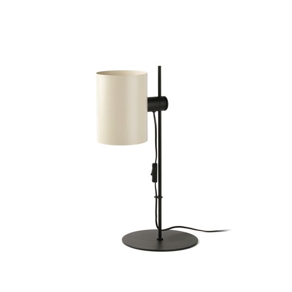 GUADALUPE BLACK TABLE LAMP BEIGE LAMPSHADE 1xE27 image 1