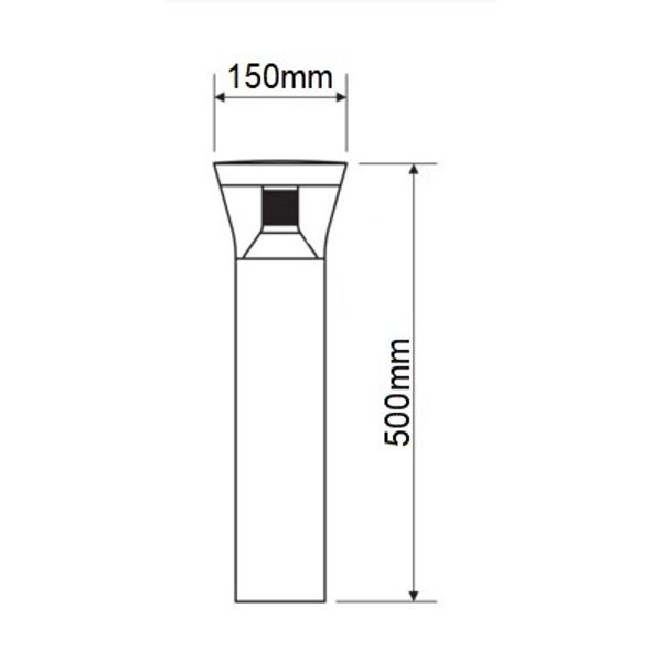 Avenida Pole LED 10W 910lm 740 IP66 IK09 500mm graphite image 3