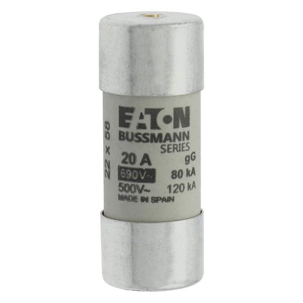 Fuse-link, LV, 20 A, AC 690 V, 22 x 58 mm, gL/gG, IEC, with striker image 12