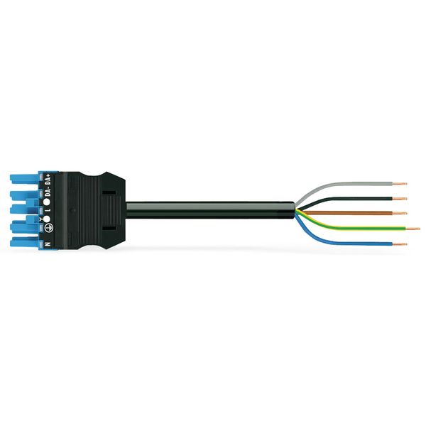 pre-assembled connecting cable;Eca;Socket/open-ended;blue image 2