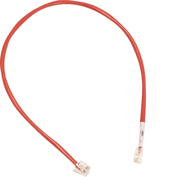 Patch cable with 2xRJ12 plugs for LMN module, color red, length 250 mm image 1