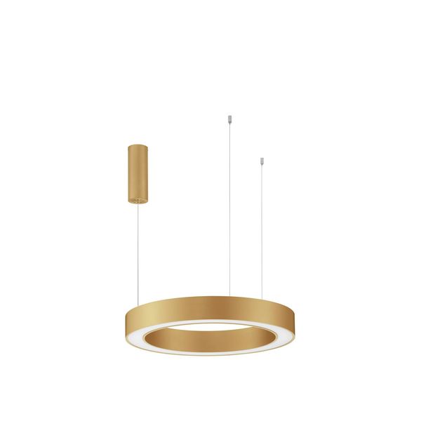 CCT Dimmable Brass Gold Aluminium   & Acrylic  LED 48 Watt 230 Volt   3268Lm 2700K - 4000K IP20  Remote Control Included  D: 60 H: 200 cm Adjustable Height image 1