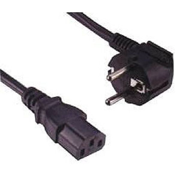 Powercord Schuko - C13 female, Black, 3m image 1