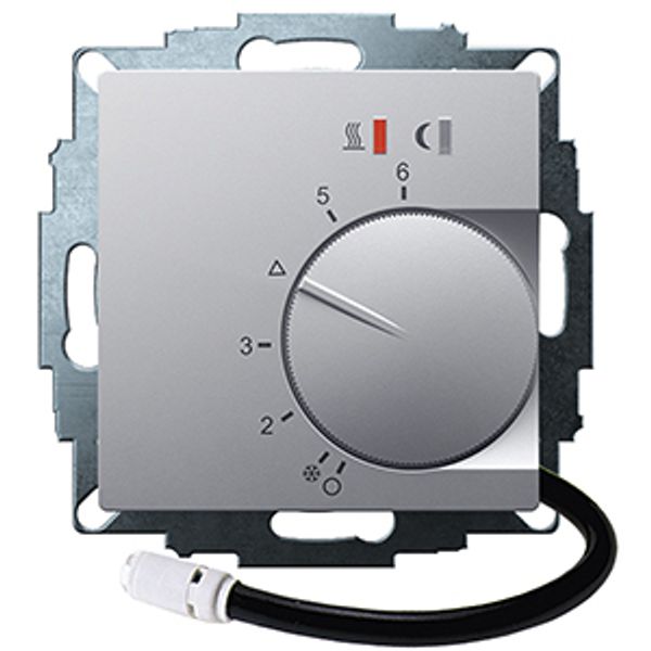 UP controller 5-30C with limiter function. 10-40C, aluminum 55x55, AC 230V, 16 A 1 NO contact, PWM / 2 point control, switch, TA, display, sensor image 2